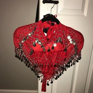 Belly dancing style costume